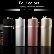 Portable Metal Ashtray with Keychain Durable Compact for Outdoor Use