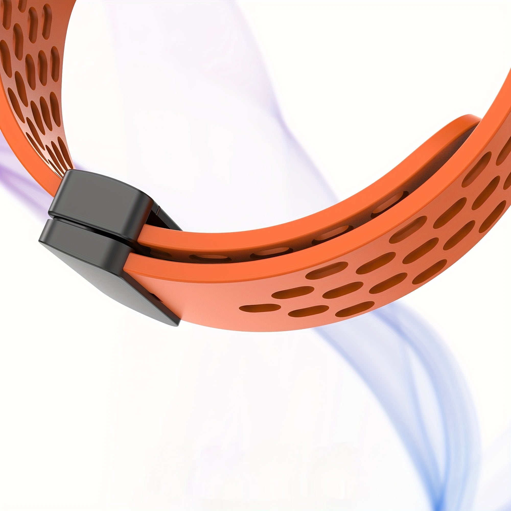 Silicone Watch Band with Breathable Holes for Apple Watch Series 1-8 Waterproof Magnetic 38mm-49mm