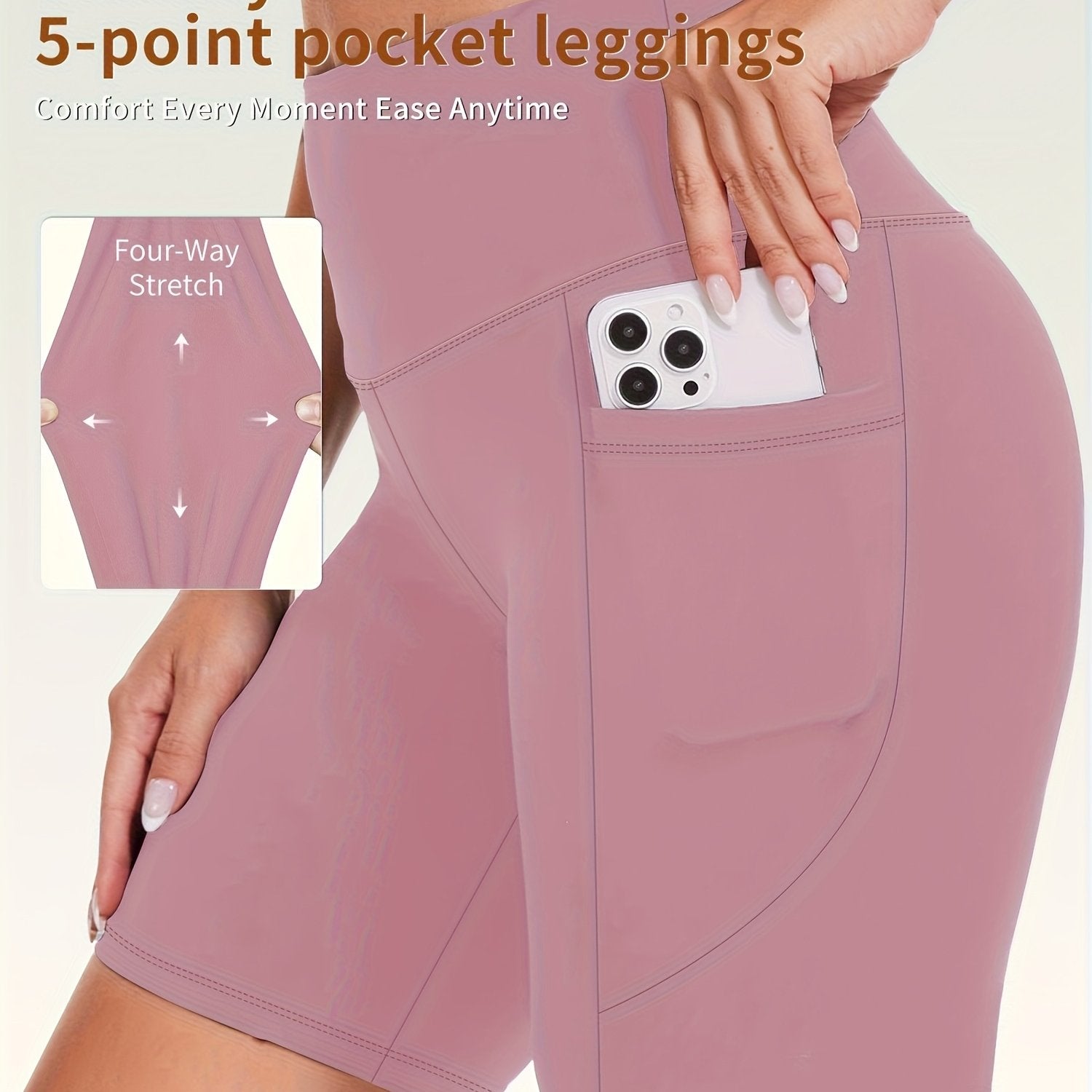 Plus Size Women Biker Shorts Tummy Control High Waisted Yoga Running