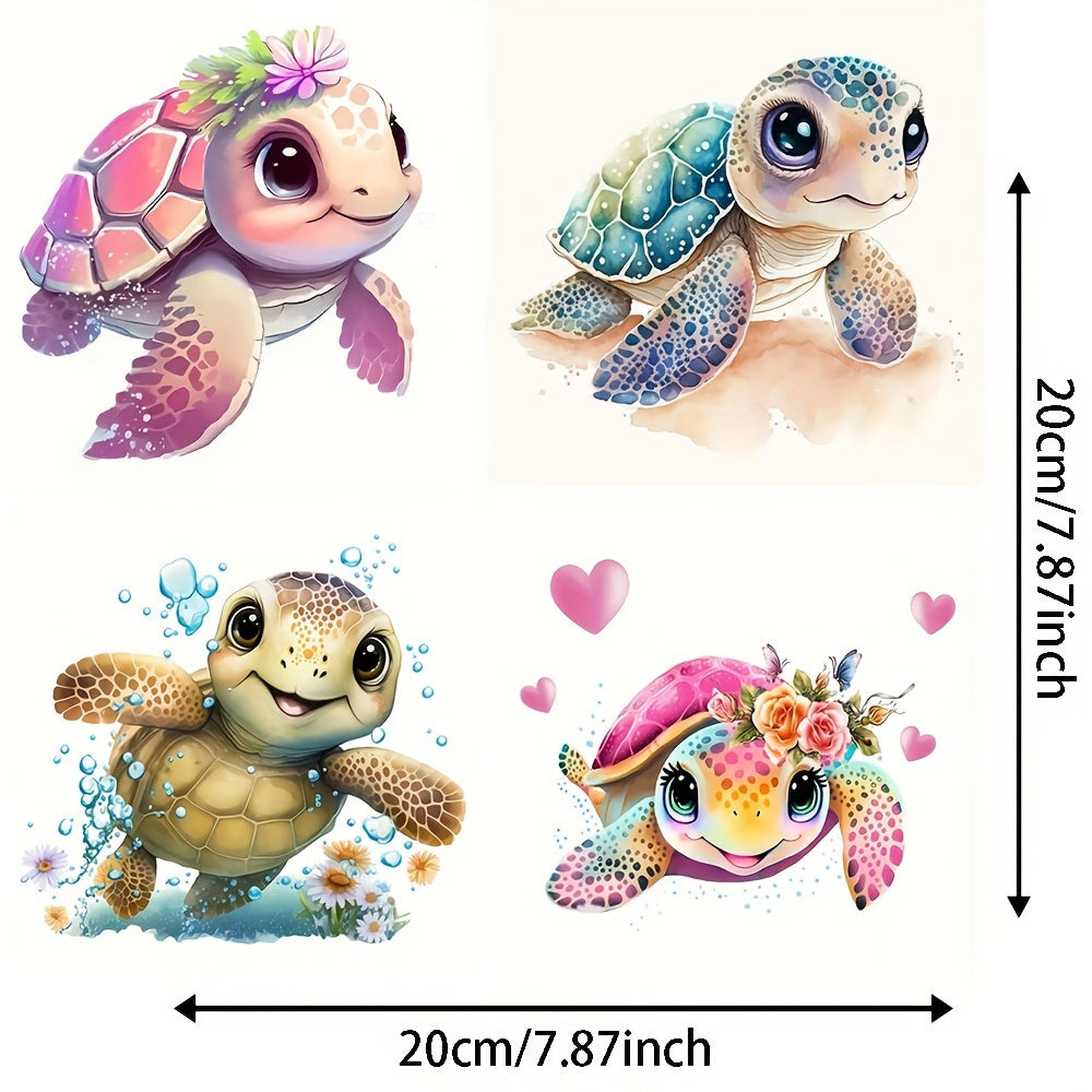 Car Decal 4-in-1 Turtle Vinyl Sticker Bumper Truck Decal