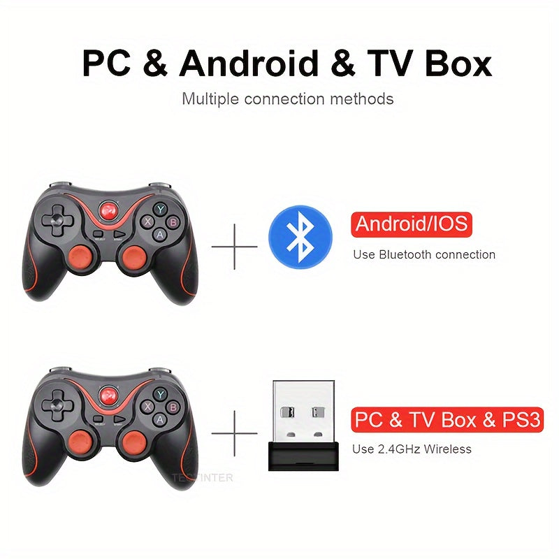 Android, iOS, PC, Nintendo Switch uchun simsiz o'yin boshqaruvchisi, ABS materialidan tayyorlangan va ijodiy o'yin turi, shuningdek, PS3 va T3 joystick aksessuari bilan ham mos keladi.