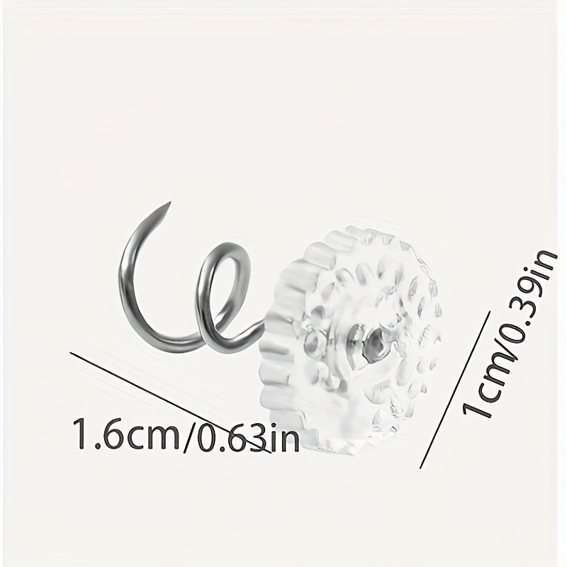 Set of 50 Spiral Twist Nails for Sofa Cushion Retainer Non-Slip Sheet Clips Metal Plastic