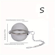 Metal Mesh Tea Infuser, Reusable Food Grade Strainer for Loose Leaf Tea and Spices