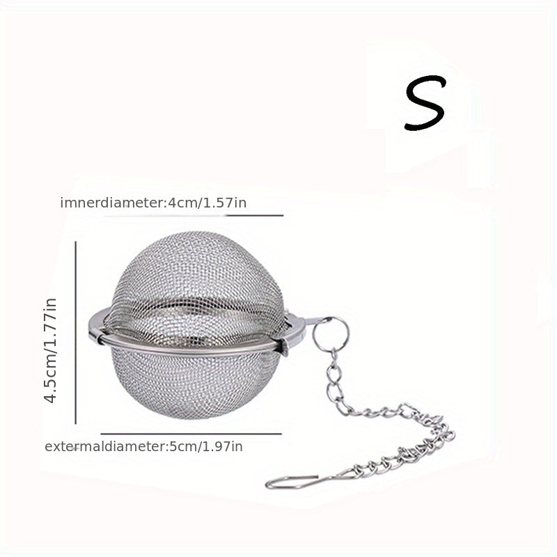 Metal Mesh Tea Infuser, Reusable Food Grade Strainer for Loose Leaf Tea and Spices