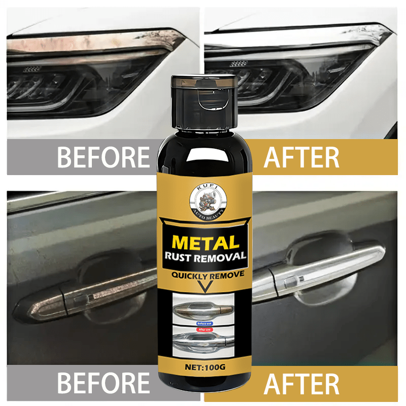Universal Metal Rust Remover Cream 100g for Chrome, Kitchen, RVs, Cars