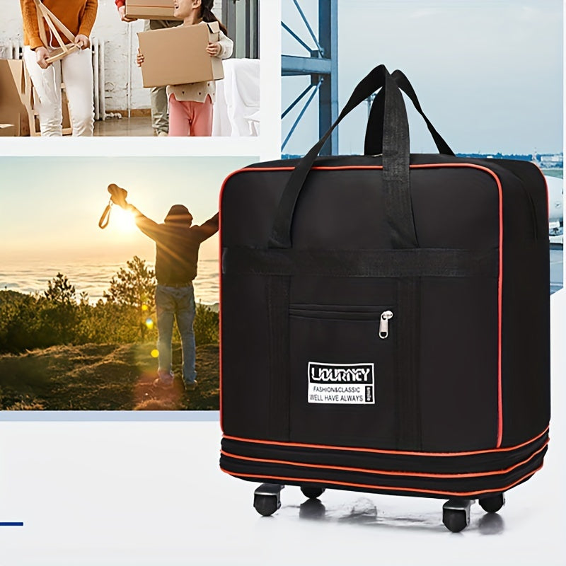 Yana katta saqlash uchun g'ildirakli buklanadigan yukxona sumkasi, biznes sayohatlari, chet elda o'qish yoki sayohat uchun ideal.