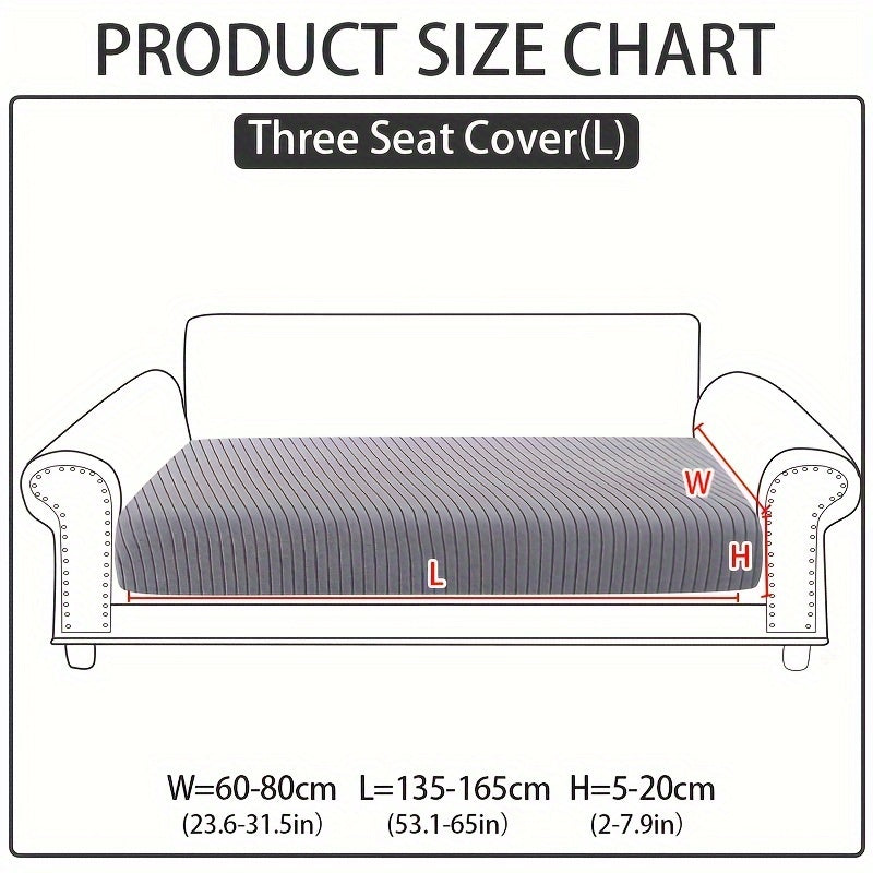 Светло-серая чехол для дивана, разработанный для защиты от царапин кошек, подходит для диванов на 1-4 места, изготовлен из нескользящей, безопасной для домашних животных жаккардовой ткани с рифленой текстурой, идеален для декора гостиной и спальни.