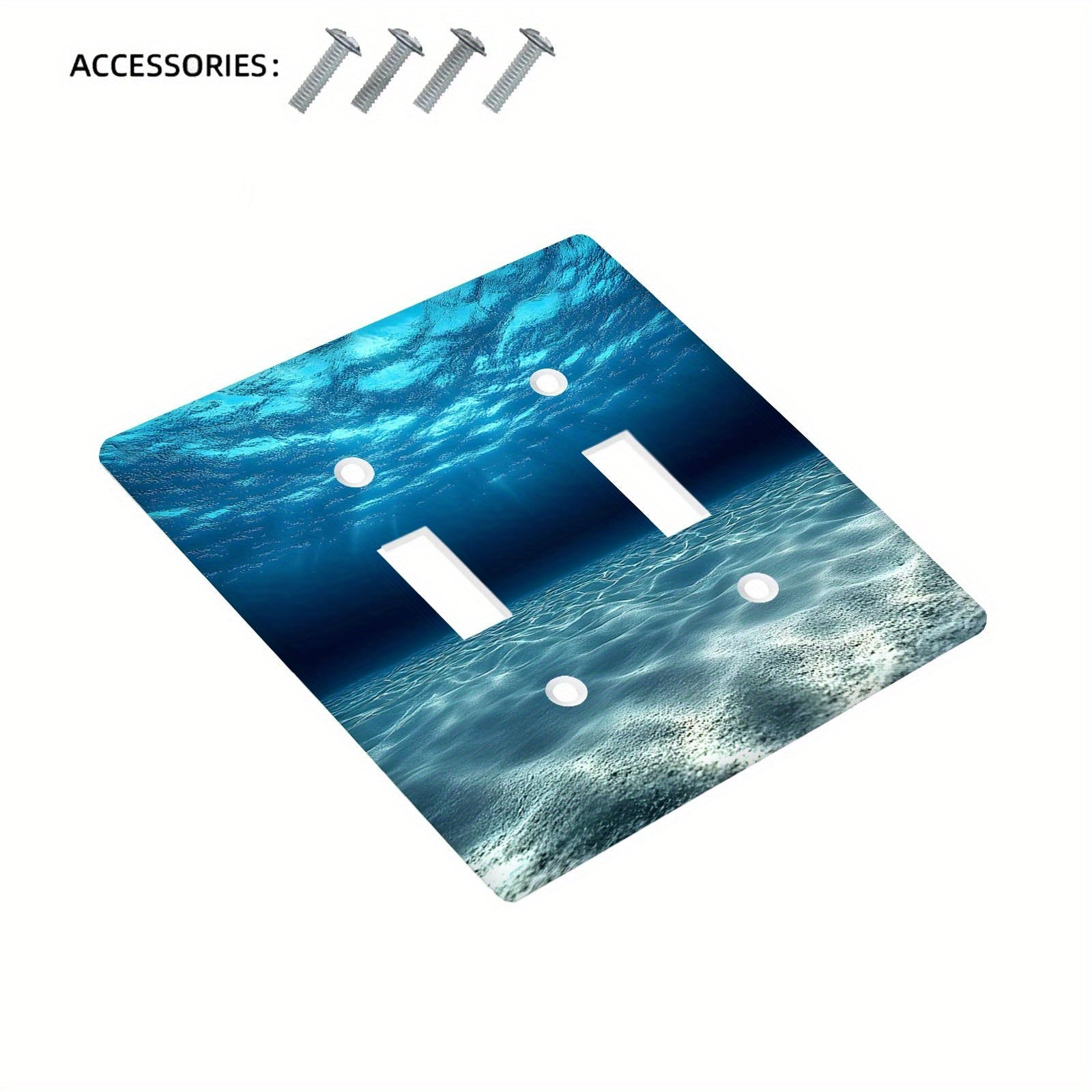 Ocean Themed Wall Plate with Blue Sea Print Unbreakable Polycarbonate