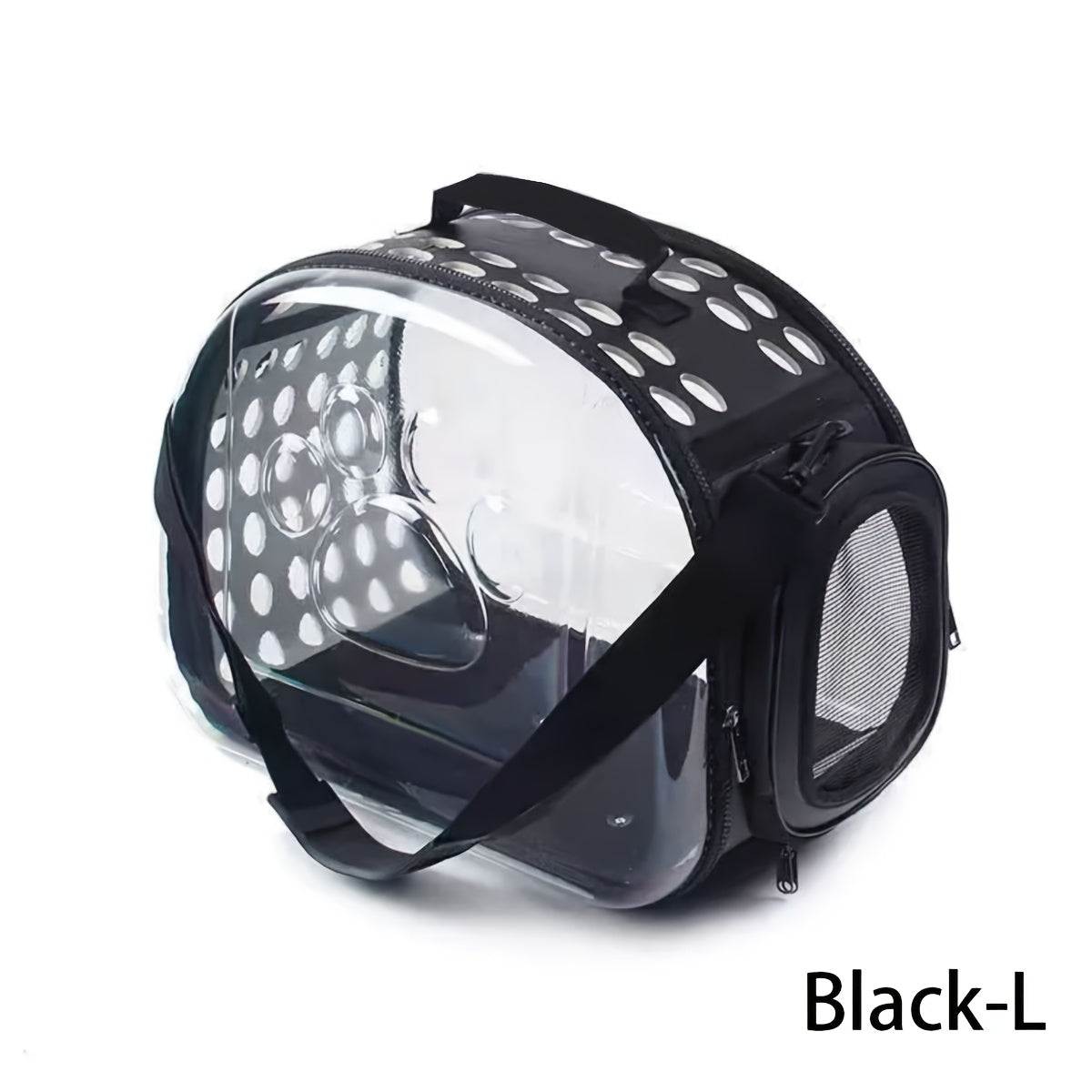 Breathable Foldable Cat Backpack Carrier with Footprint Design and Transparent Window