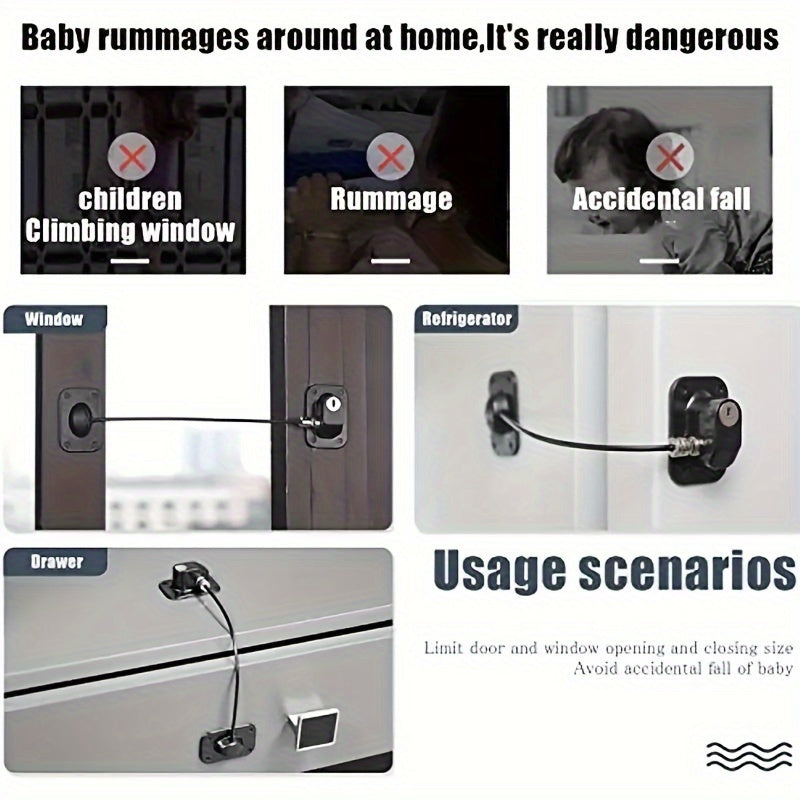 Cerraduras para armarios para frigorífico, cajón, horno, inodoro, seguridad con llaves y adhesivo