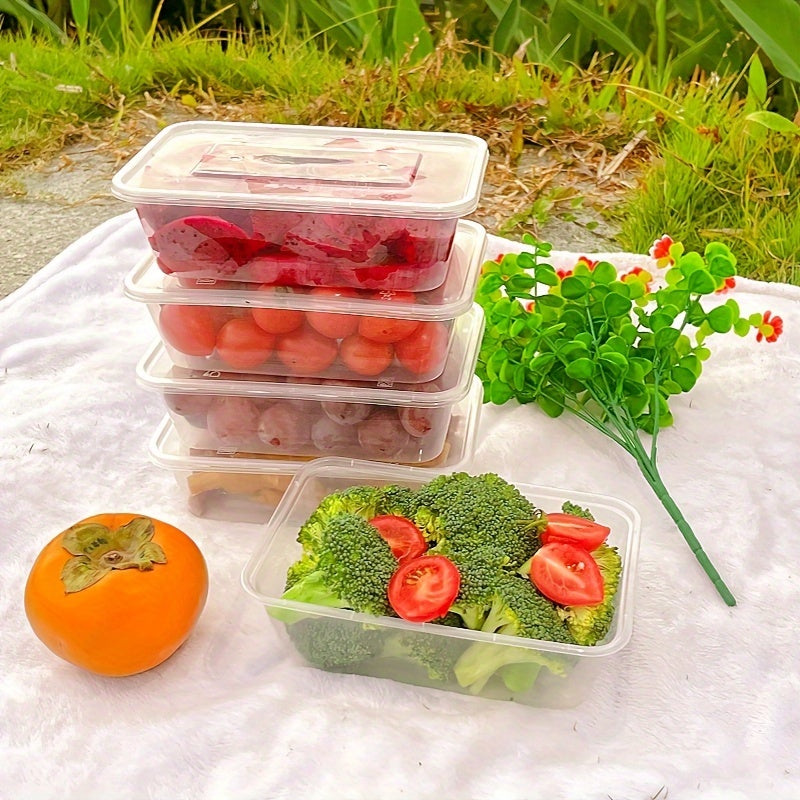 38 Clear Square Meal Prep Containers with Lids 22oz BPA-Free Microwave Freezer Safe