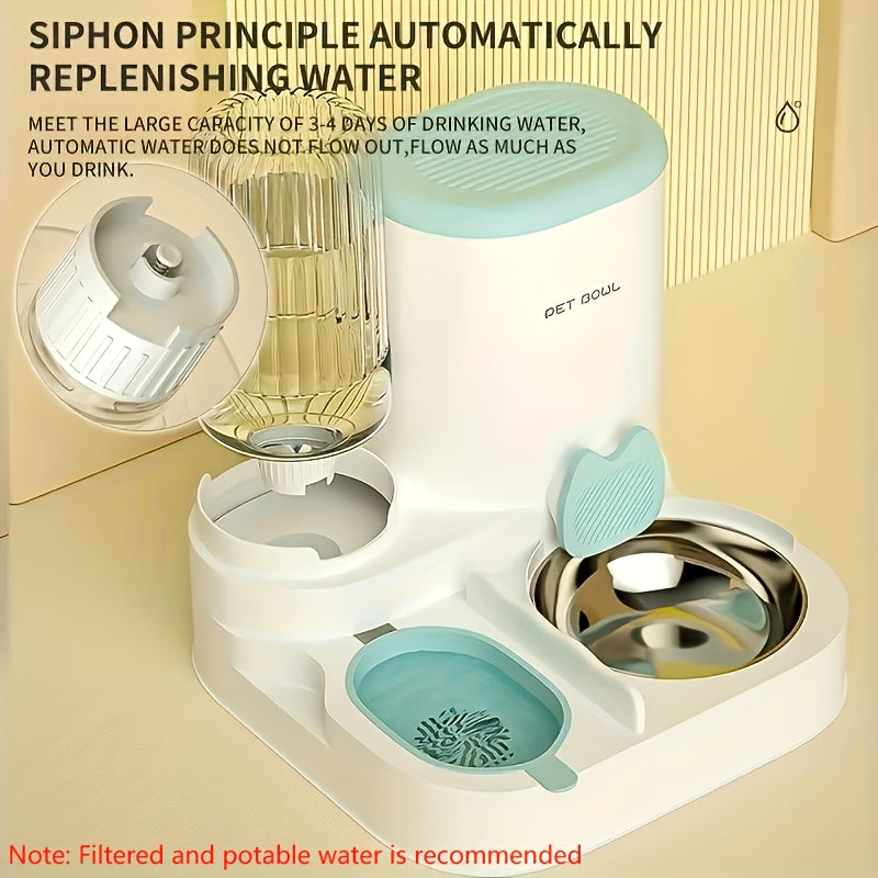 Avtomatik mushuk va kichik itlar uchun suv va ovqatlantiruvchi 3.5L Elektr bo'lmagan bardoshli plastmassa