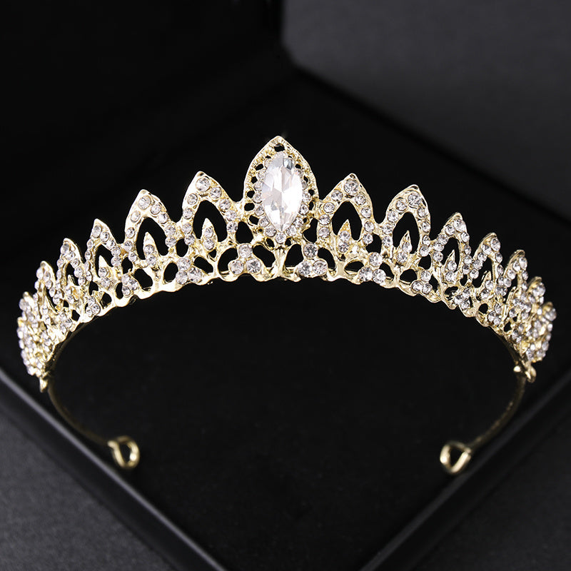 Crystal Tiara and Crown Set for Brides and Prom Rhinestone Hair Accessory