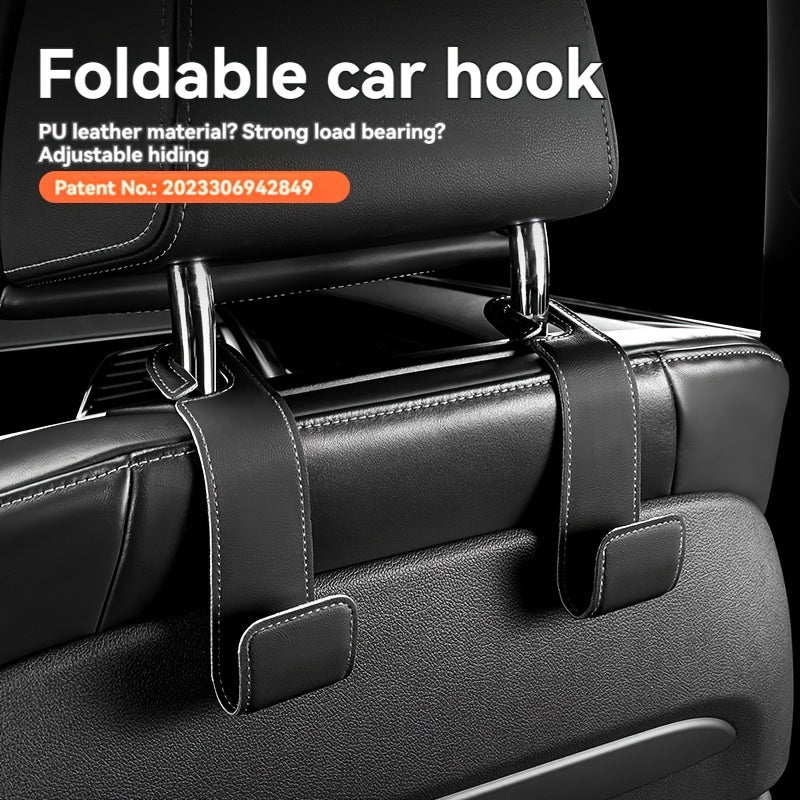 Универсальный крючок для автомобильных сидений из PU-кожи с скрытым отделением, органайзер для хранения и нагрузки