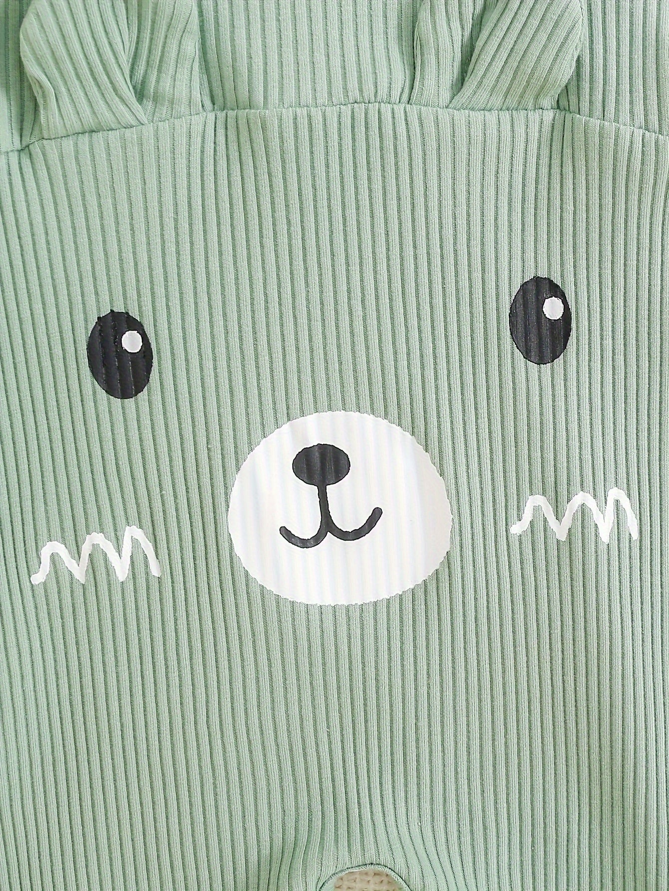 Children's Cotton Jumpsuit with 3D Bear Design and Cozy Hat for Boys