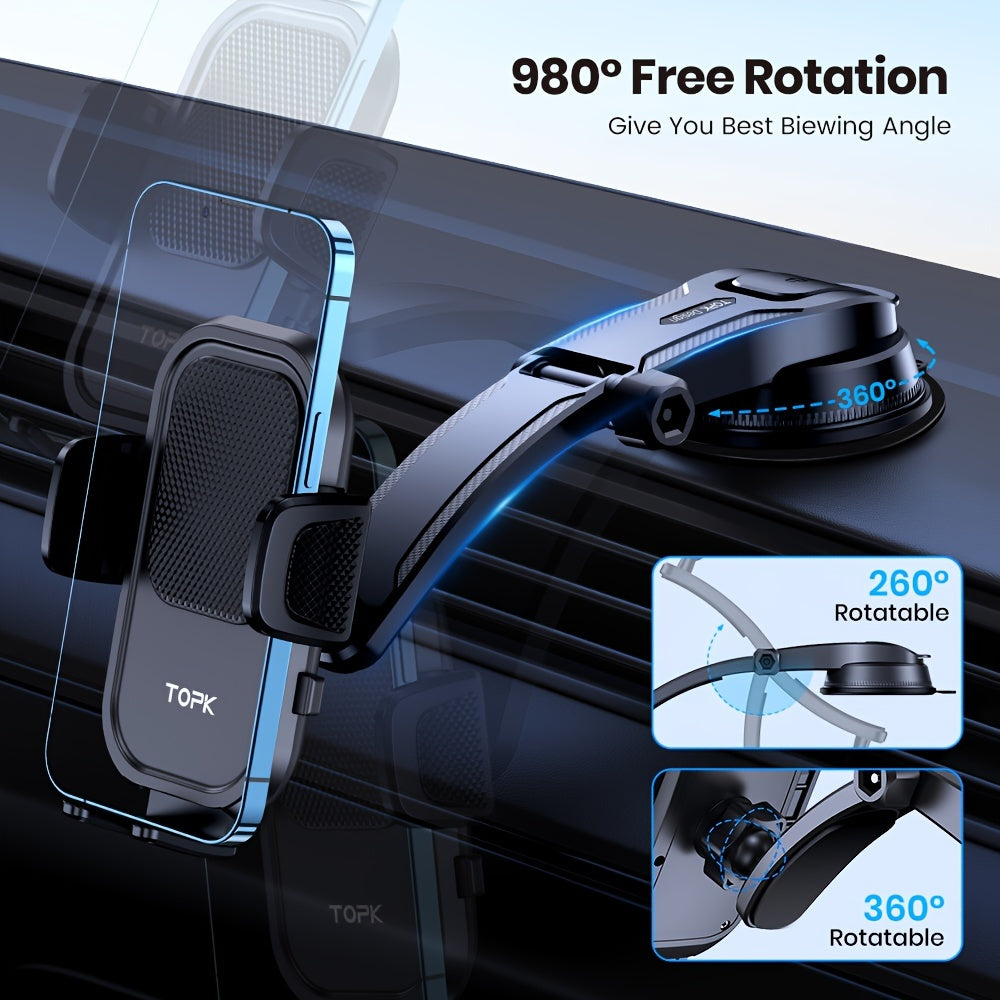 Soporte universal para teléfono de coche, montaje para tablero y rejilla de ventilación, instalación fácil