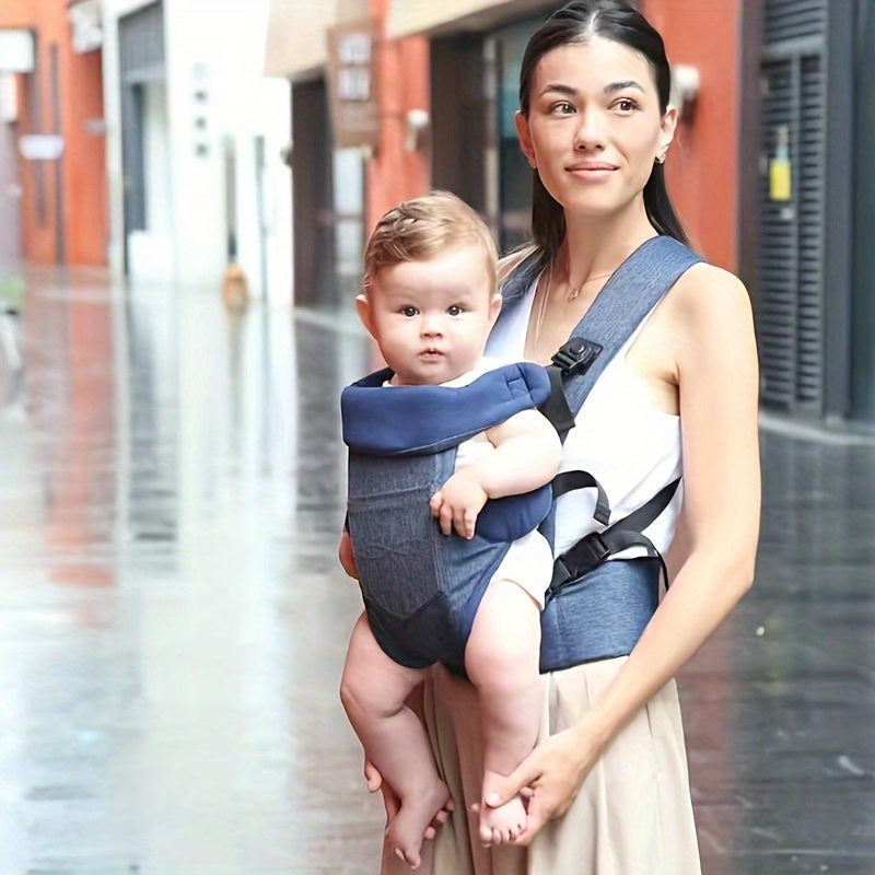 Adjustable Polyester Baby Carrier for Infants and Toddlers Up to 15.88KG Ergonomic Front Carry Wrap