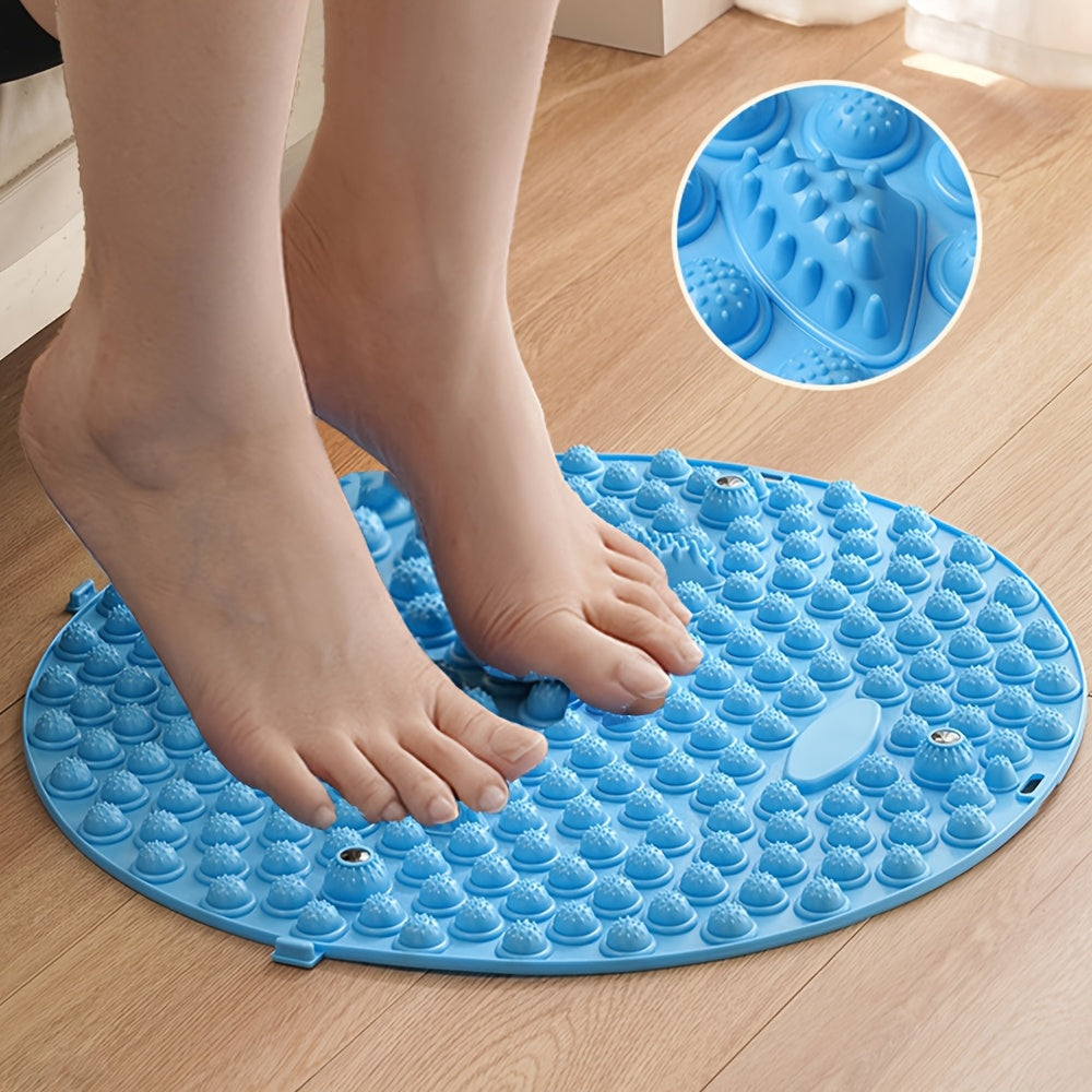 1 dona mustahkam plastik oyoq massaj matosi, stressni kamaytirish va charchoqni pasaytirish uchun bosim nuqtalari bilan, shuningdek, ichki yugurish mashqlari uchun barmoq bosish taxtasi sifatida ham ishlatiladi.