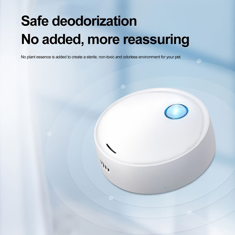 Cat Odor Purifier for Litter Boxes Smart Device with 24-Hour Monitoring Pet-Friendly Sensor Light