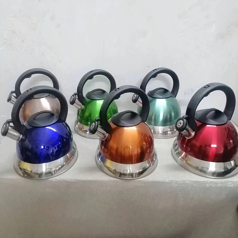 Stainless Steel Kettle 2.5L for Gas Electric Induction Ceramic Halogen Stovetops