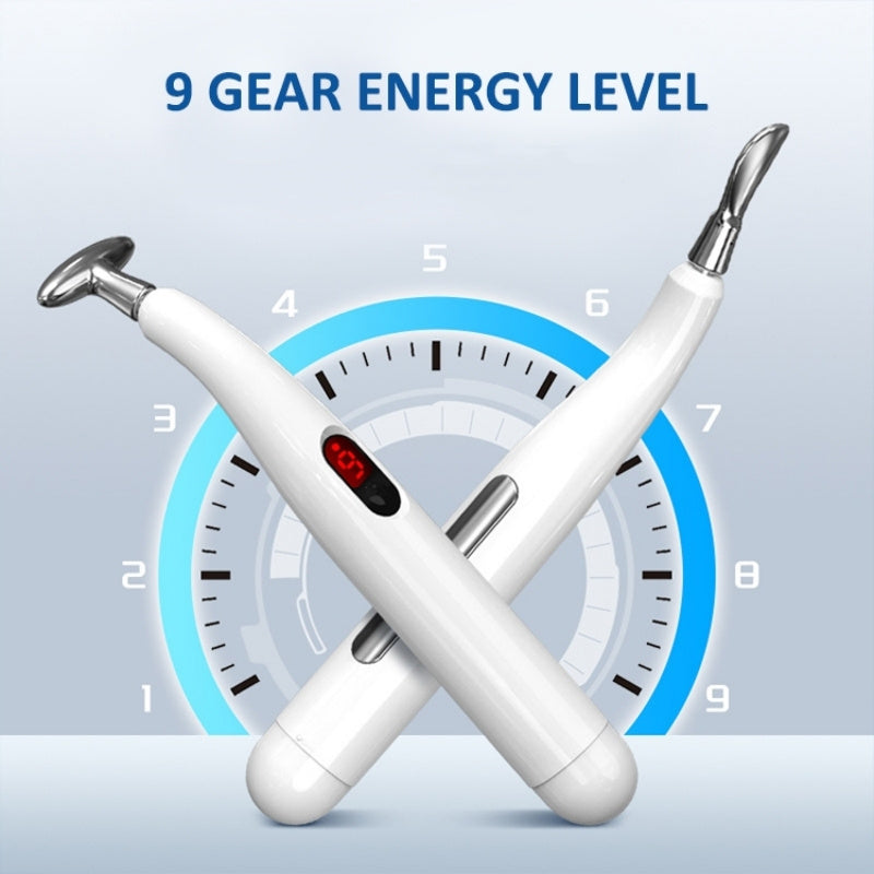 Bolígrafo de masaje eléctrico con 9 velocidades, recargable por USB, portátil para pies, manos y articulaciones