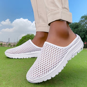 Women's Summer Breathable Mesh Slip-On Mules Lightweight Flat Casual Shoes