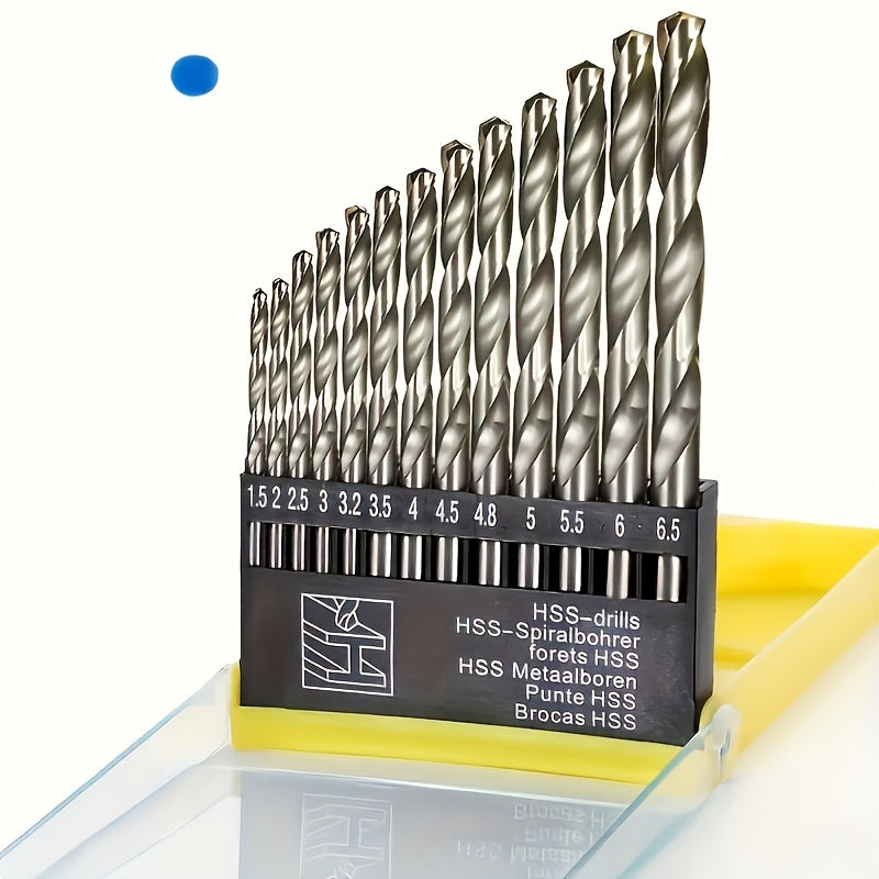 HSS Cobalt Drill Bit Set 1.5mm-6.5mm for Hard Metals High-Speed Steel