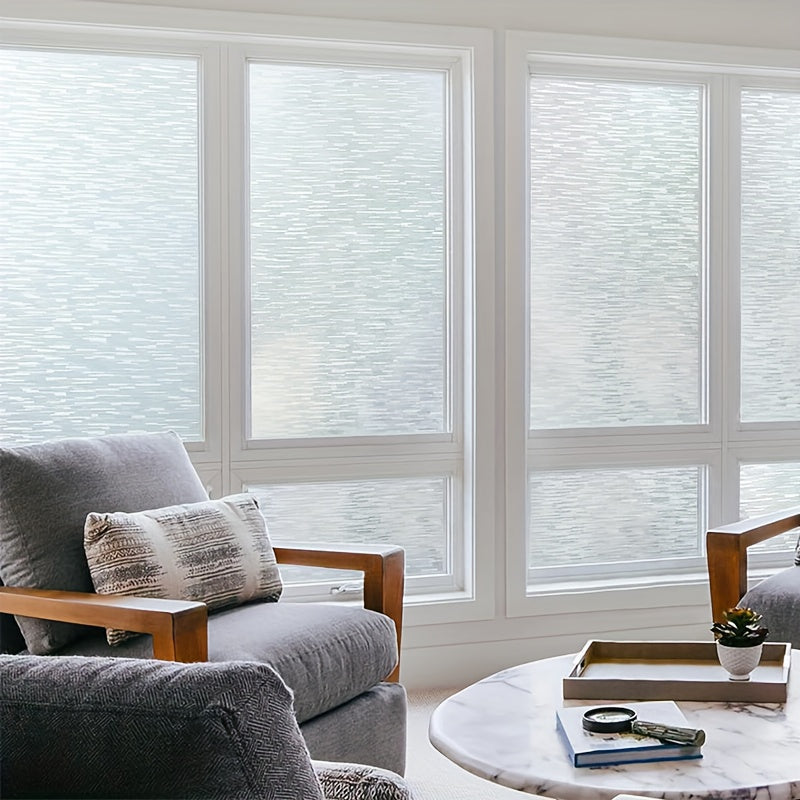 Frosted Glass Window Film UV Blocking Static Cling Removable Opaque Vinyl Covering