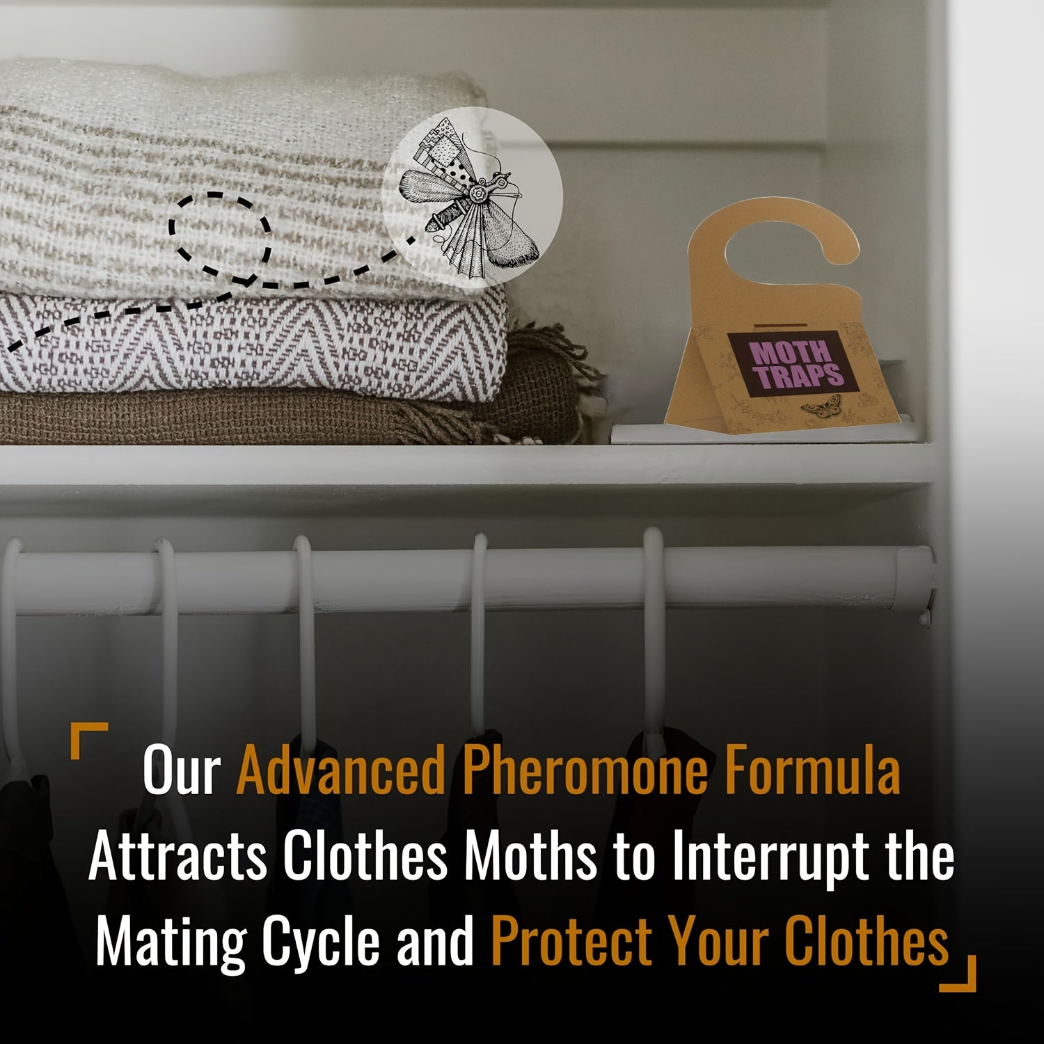 Trampa para ácaros de cartón para uso unisex 12.7cm libre de químicos y no tóxica para armarios