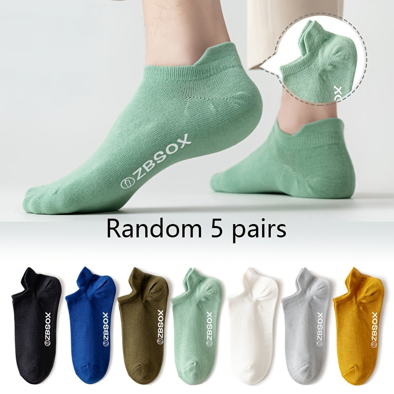Men's Low-Cut Socks Breathable Anti-Odor Sweat-Absorbing Spring Summer