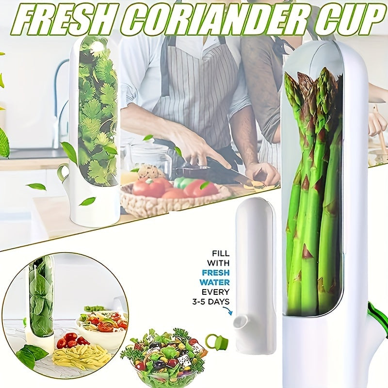 Refrigerator Herb Saver Pods Set for Fresh Coriander Mint Parsley Asparagus Food Safe