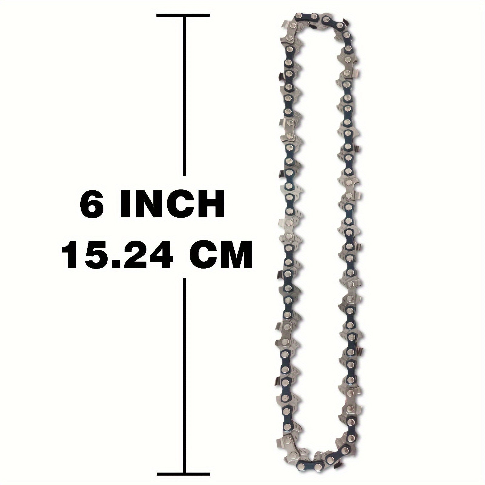 6-Inch Metal Chainsaw Chain 4-Pack High-Temperature Resistant Sharp Cutting Long-Lasting Wear for Logging and Wood Cutting