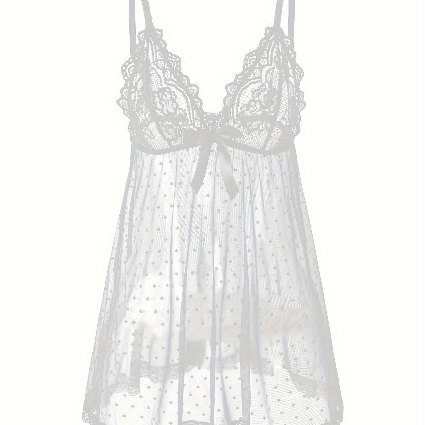 Бюстгальтер-комбинация для полных женщин из кружева и сетки с бантом