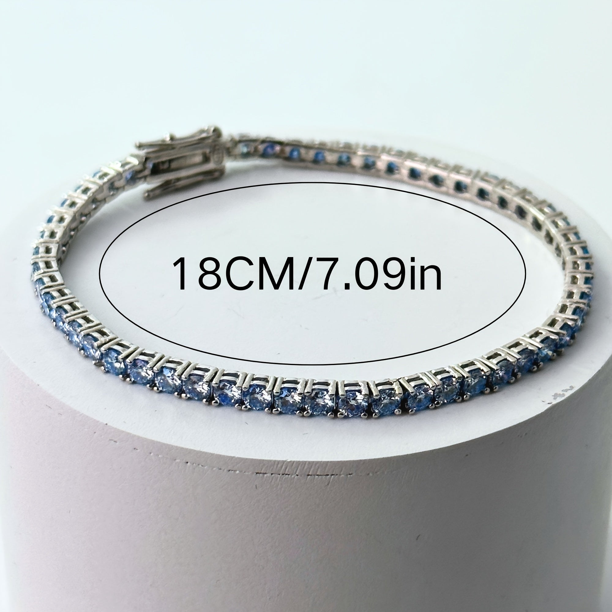 Silver Tennis Bracelet for Women Men Moissanite Pink Purple Blue Jewelry Gift