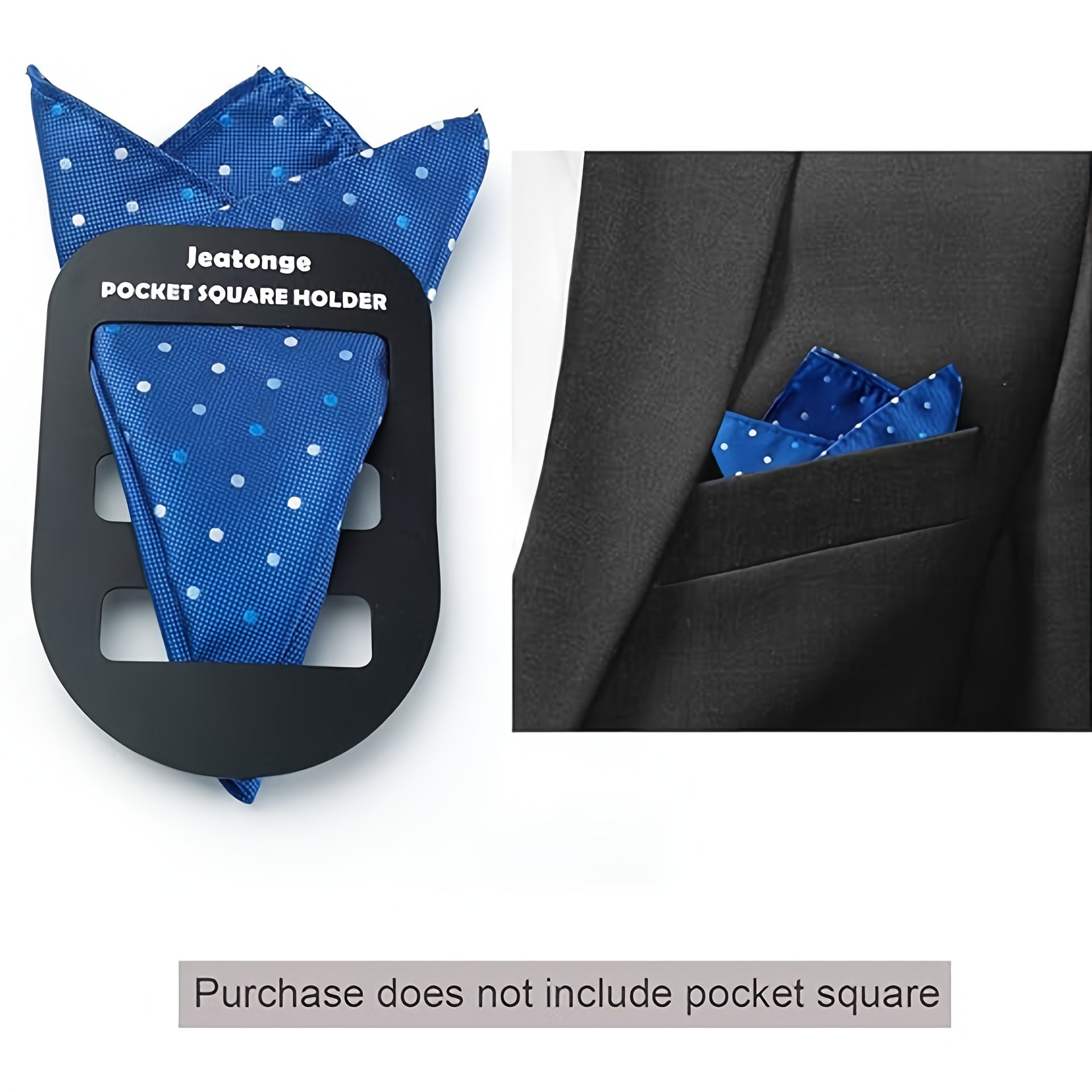 Juego de cinco soportes para pañuelos de bolsillo para hombres accesorios ligeros de plástico para traje