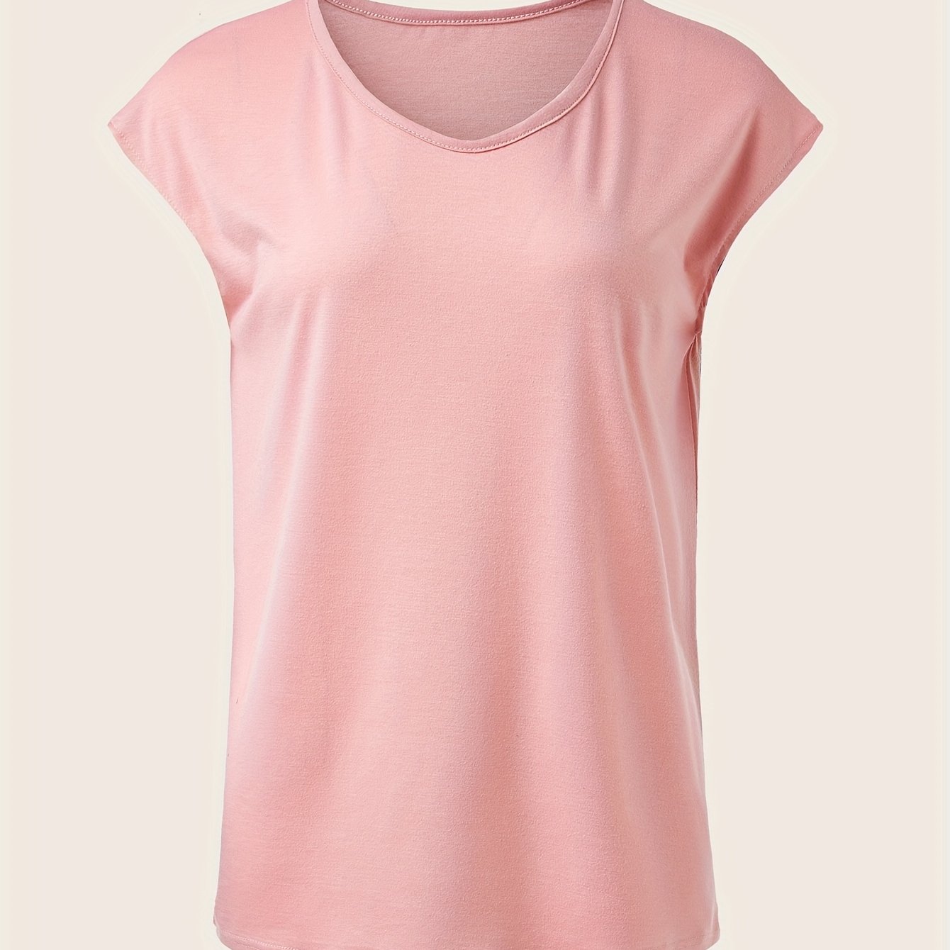 Plus Size Women's Light Blue V-Neck Short Sleeve Polyester Sports T-Shirt