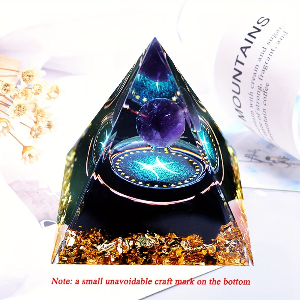 Ручная работа. Пирамида энергии оргон с двенадцатью созвездиями для позитивных вибраций