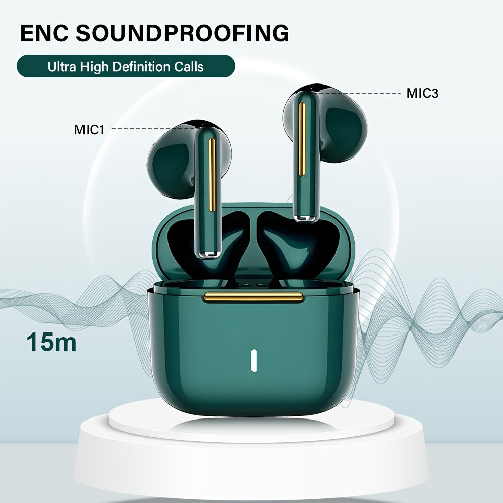Беспроводные внутриканальные наушники H6 с управлением громкостью, длительным временем работы от батареи, стабильным соединением, комфортной и надежной посадкой, большим динамическим рупором, эргономичным дизайном для спорта, качеством HD для звонков.
