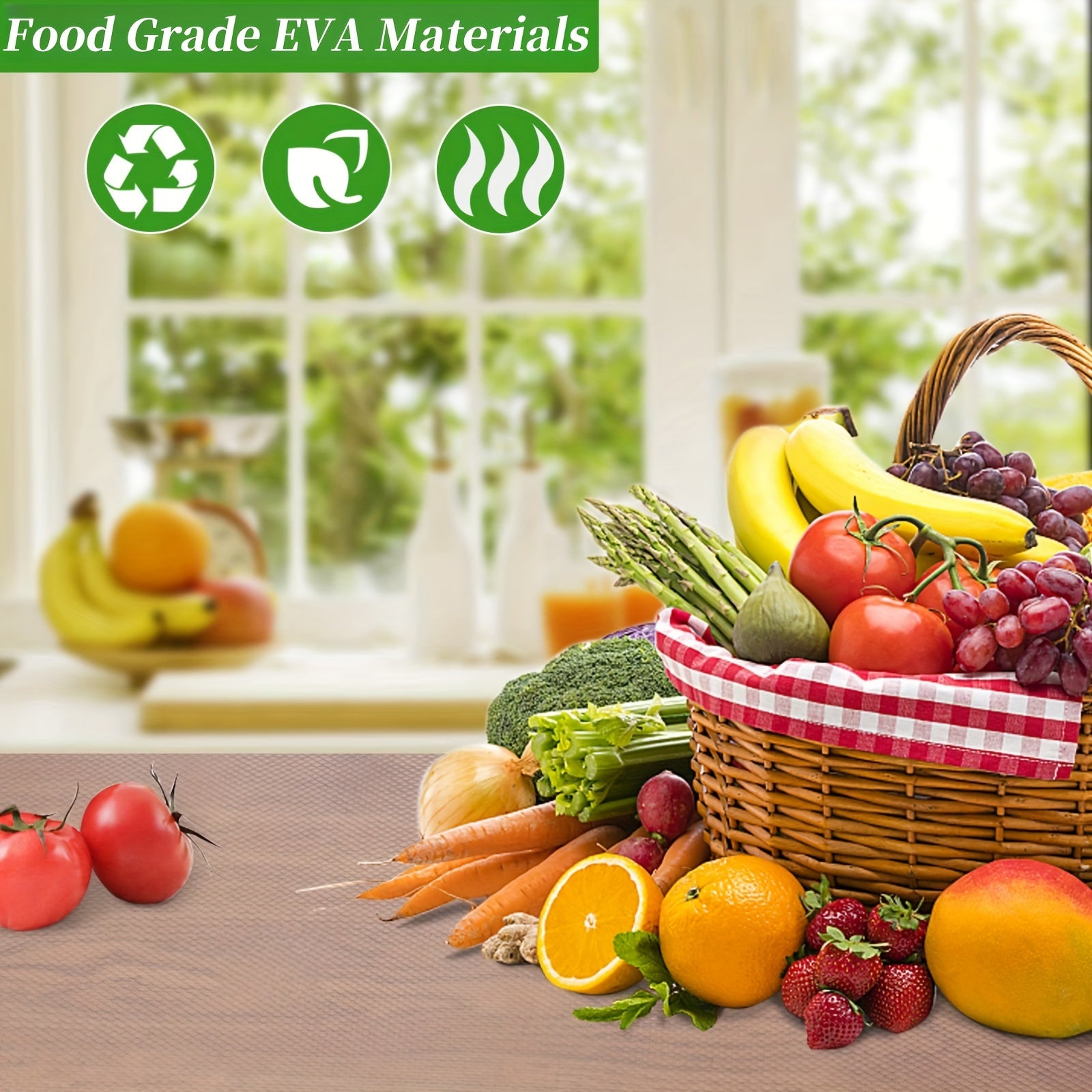 Vinyl Shelf Liner for Refrigerator Cabinets and Outdoor Use Water and Oil Resistant