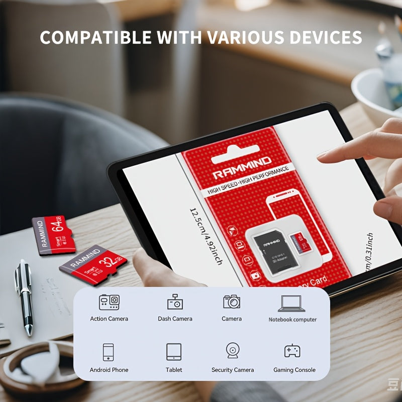 High-Speed Micro SD Card 8GB to 128GB for Smartphones Tablets Cameras