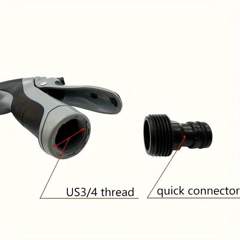High-Pressure Car Wash Spray Gun with Quick Connect Adapters for Outdoor Cleaning and Pet Washing