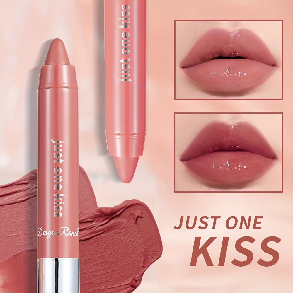 Women's Moisturizing Lipstick With Nude Pink Red Brown Colors and Lip Gloss