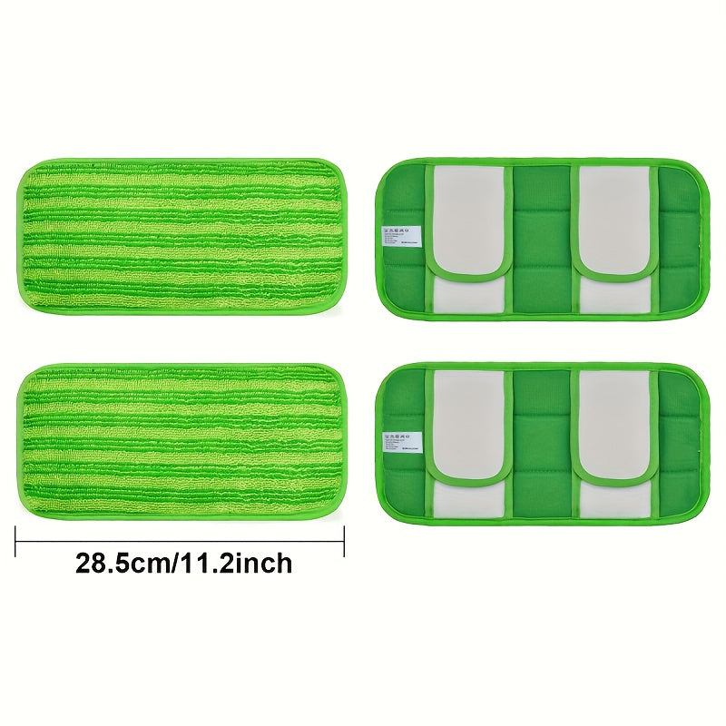 4-Pack Microfiber Mop Pads for Deep Cleaning Reusable Dust Removal Refill Pads