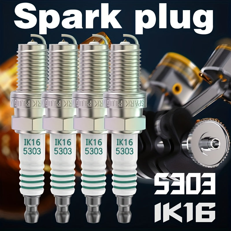 4 IK16 5303 Premium U Shaped Ceramic Spark Plugs, Enhance Ignition, Performance