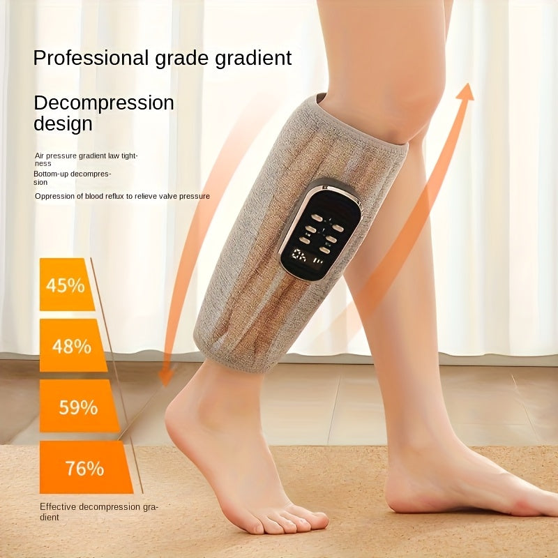 Qayta zaryadlanadigan, issiq siqish bilan elektr oyoq massajeri, oyoqlar, oyoq, sonlar va tizzalar uchun mos, simsiz ishlash uchun mo'ljallangan.