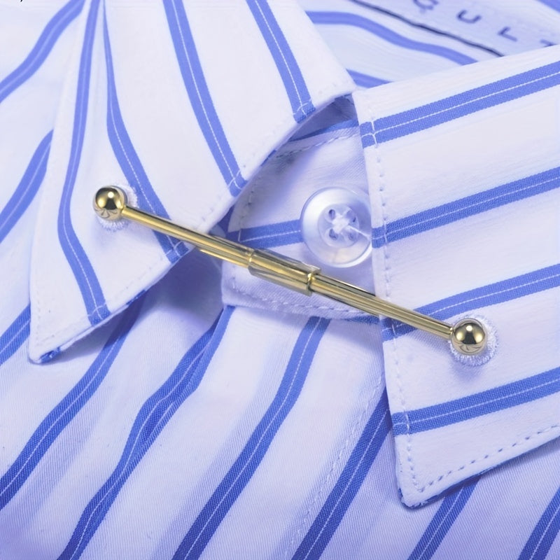 Men's Silver Tie Clip Bar Brooch for Formal Business or Anniversary Party