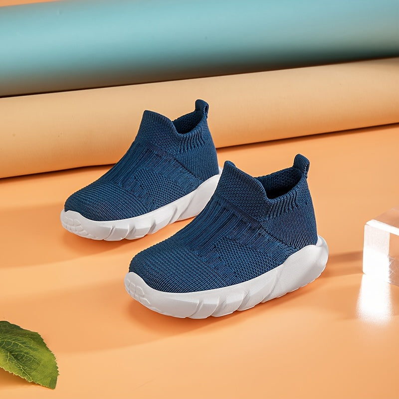 Мальчики Девочки Дети Туфли-слипоны Дышащая однотонная ткань Нескользящие Для улицы Повседневные