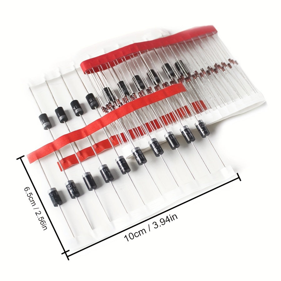 Electronic Components Kit 100PCS Fast Switching Rectifier Diodes, 8 Values