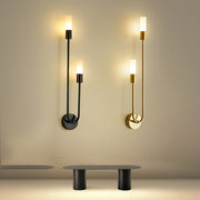 Black and Gold Wall Lamp with G9 Holder Candle-Style Indoor Lighting