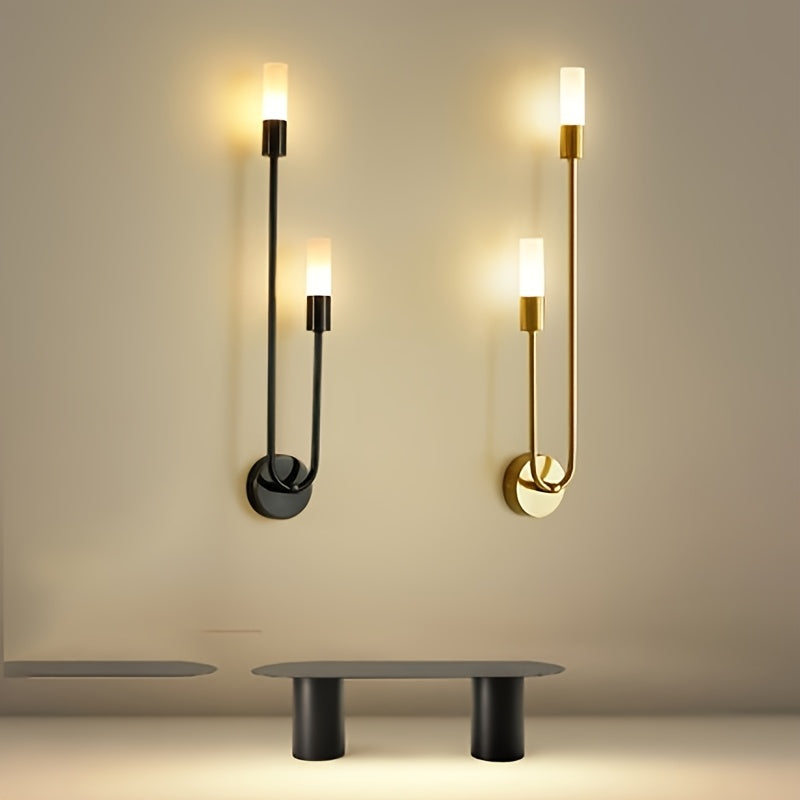 Black and Gold Wall Lamp with G9 Holder Candle-Style Indoor Lighting